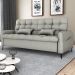 Sofa Cama 2 Lugares 200cm Pillar Linho Vancouver E487 Cinza Milani Store
