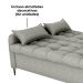 Sofa Cama 2 Lugares 200cm Pillar Linho Vancouver E487 Cinza Milani Store
