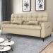 Sofa Cama 2 Lugares 200cm Pillar Linho Vancouver E488 Palha Milani Store