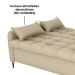 Sofa Cama 2 Lugares 200cm Pillar Linho Vancouver E488 Palha Milani Store
