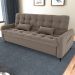 Sofa Cama 2 Lugares 200cm Pillar Veludo E400 Marrom Claro Milani Store