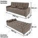 Sofa Cama 2 Lugares 200cm Pillar Veludo E400 Marrom Claro Milani Store