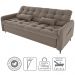 Sofa Cama 2 Lugares 200cm Pillar Veludo E400 Marrom Claro Milani Store