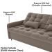 Sofa Cama 2 Lugares 200cm Pillar Veludo E400 Marrom Claro Milani Store