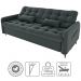 Sofa Cama 2 Lugares 200cm Pillar Veludo E401 Chumbo Milani Store
