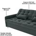 Sofa Cama 2 Lugares 200cm Pillar Veludo E401 Chumbo Milani Store