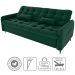 Sofa Cama 2 Lugares 200cm Pillar Veludo E402 Verde Milani Store