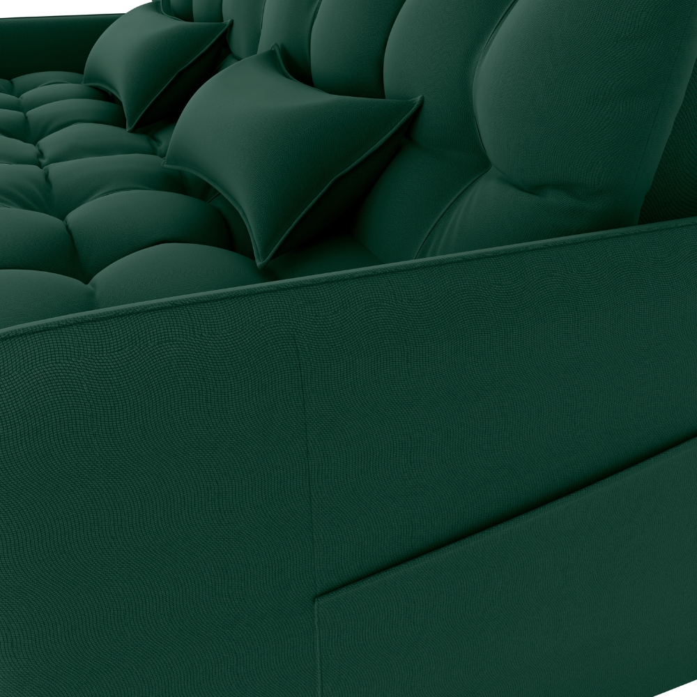Sofa Cama 2 Lugares 200cm Pillar Veludo E402 Verde Milani Store