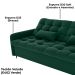 Sofa Cama 2 Lugares 200cm Pillar Veludo E402 Verde Milani Store