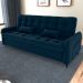 Sofa Cama 2 Lugares 200cm Pillar Veludo E403 Azul Milani Store