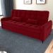 Sofa Cama 2 Lugares 200cm Pillar Veludo E404 Vermelho Milani Store