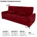 Sofa Cama 2 Lugares 200cm Pillar Veludo E404 Vermelho Milani Store