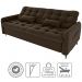 Sofa Cama 2 Lugares 200cm Pillar Veludo E405 Marrom Milani Store