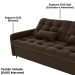 Sofa Cama 2 Lugares 200cm Pillar Veludo E405 Marrom Milani Store