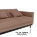 Sofa Cama 2 Lugares 203 cm Boucle Marrom Corino Preto Milani Store