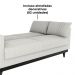 Sofa Cama 2 Lugares 203 cm Boucle Natural Corino Preto Milani Store