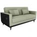 Sofa Cama 2 Lugares 203 cm Boucle Oliva Corino Preto Milani Store
