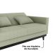 Sofa Cama 2 Lugares 203 cm Boucle Oliva Corino Preto Milani Store