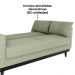 Sofa Cama 2 Lugares 203 cm Boucle Oliva Corino Preto Milani Store