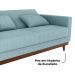 Sofa Cama 2 Lugares 203 cm Esther Boucle Azul Corino Whisk Milani Store
