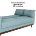 Sofa Cama 2 Lugares 203 cm Esther Boucle Azul Corino Whisk Milani Store