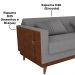 Sofa Cama 2 Lugares 203 cm Esther Boucle Cinza Corino Whisk Milani Store