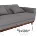 Sofa Cama 2 Lugares 203 cm Esther Boucle Cinza Corino Whisk Milani Store