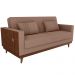 Sofa Cama 2 Lugares 203 cm Esther Boucle Marrom Corino Whisk Milani Store