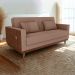 Sofa Cama 2 Lugares 203 cm Esther Boucle Marrom Corino Whisk Milani Store