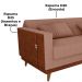 Sofa Cama 2 Lugares 203 cm Esther Boucle Marrom Corino Whisk Milani Store