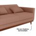 Sofa Cama 2 Lugares 203 cm Esther Boucle Marrom Corino Whisk Milani Store