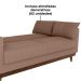 Sofa Cama 2 Lugares 203 cm Esther Boucle Marrom Corino Whisk Milani Store