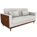 Sofa Cama 2 Lugares 203 cm Esther Boucle Natural Corino Whisk Milani Store