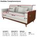 Sofa Cama 2 Lugares 203 cm Esther Boucle Natural Corino Whisk Milani Store