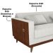 Sofa Cama 2 Lugares 203 cm Esther Boucle Natural Corino Whisk Milani Store