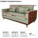 Sofa Cama 2 Lugares 203 cm Esther Boucle Oliva Corino Whisk Milani Store