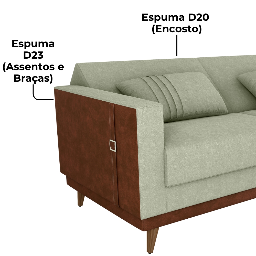 Sofa Cama 2 Lugares 203 cm Esther Boucle Oliva Corino Whisk Milani Store