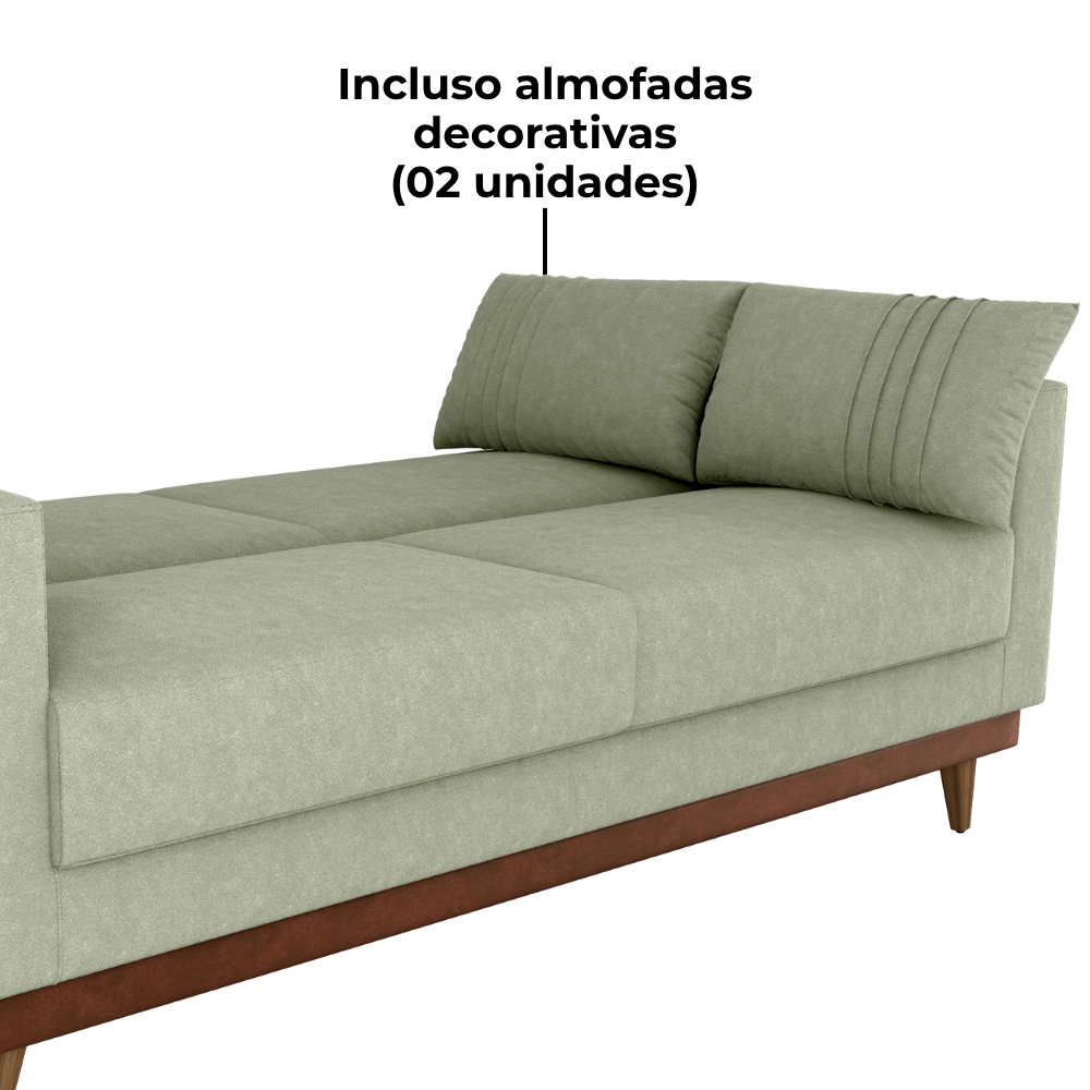 Sofa Cama 2 Lugares 203 cm Esther Boucle Oliva Corino Whisk Milani Store