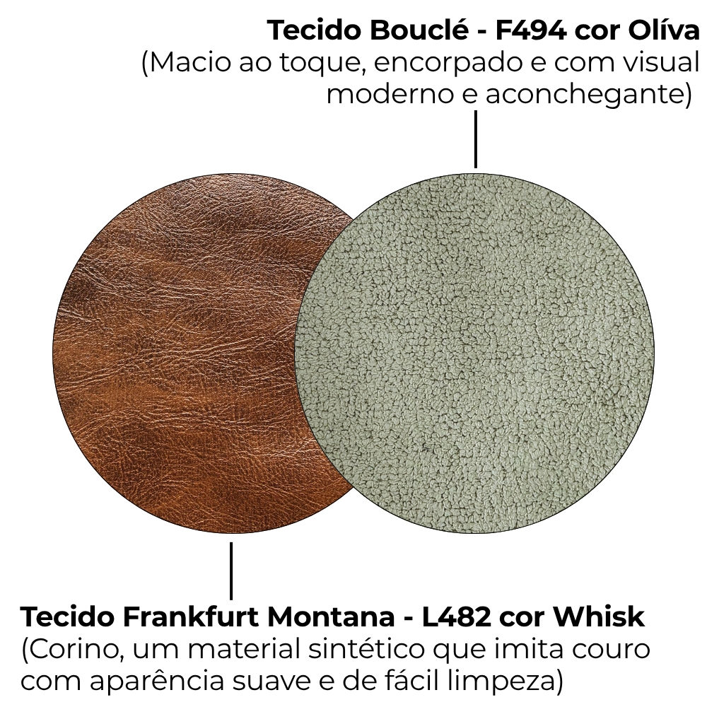 Sofa Cama 2 Lugares 203 cm Esther Boucle Oliva Corino Whisk Milani Store