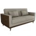 Sofa Cama 2 Lugares 203 cm Esther Veludo Corino Marrom Whisk Milani Store