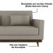 Sofa Cama 2 Lugares 203 cm Esther Veludo Corino Marrom Whisk Milani Store
