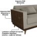Sofa Cama 2 Lugares 203 cm Esther Veludo Corino Marrom Whisk Milani Store