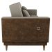 Sofa Cama 2 Lugares 203 cm Esther Veludo Corino Marrom Whisk Milani Store