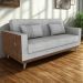 Sofa Cama 2 Lugares 203 cm Linho Plano Milenum Palha Corino Whisk Milani Store