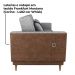 Sofa Cama 2 Lugares 203 cm Linho Plano Milenum Palha Corino Whisk Milani Store