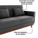 Sofa Cama 2 Lugares 203 cm Veludo Maserati Chumbo Corino Whisk Milani Store