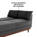 Sofa Cama 2 Lugares 203 cm Veludo Maserati Chumbo Corino Whisk Milani Store