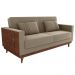 Sofa Cama 2 Lugares 203 cm Veludo Maserati Marrom Claro Corino Whisk Milani Store