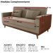 Sofa Cama 2 Lugares 203 cm Veludo Maserati Marrom Claro Corino Whisk Milani Store