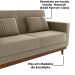 Sofa Cama 2 Lugares 203 cm Veludo Maserati Marrom Claro Corino Whisk Milani Store